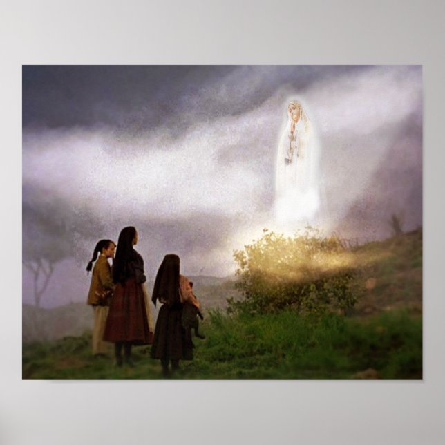 Fatima Apparition Devotional Image Poster (Framsidan)