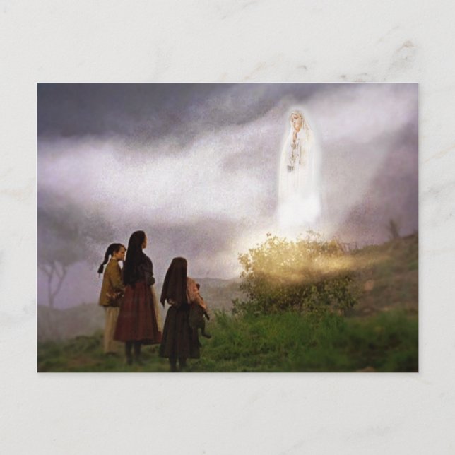 Fatima Apparition Devotional Image Vykort (Framsida)