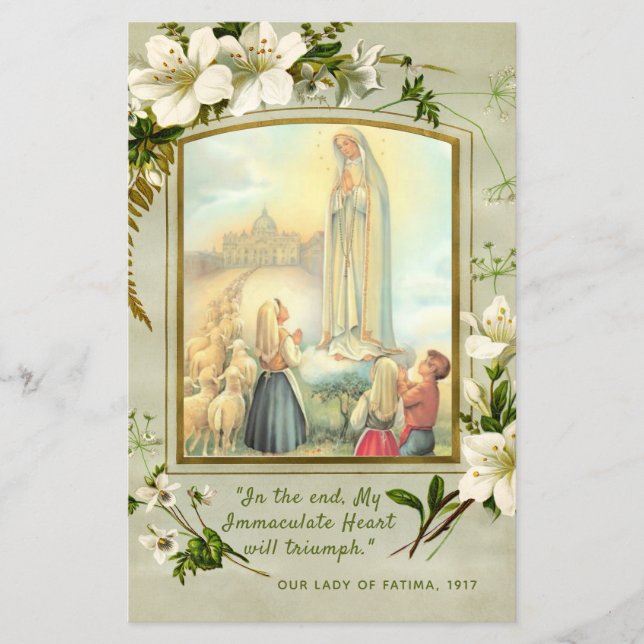 Fatima Blsed Virgin Mary Consecration Prayer (Framsida)