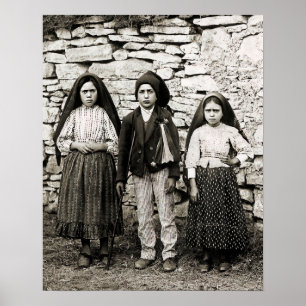 Fatima Children Lucia Francisco och Jacinta Poster