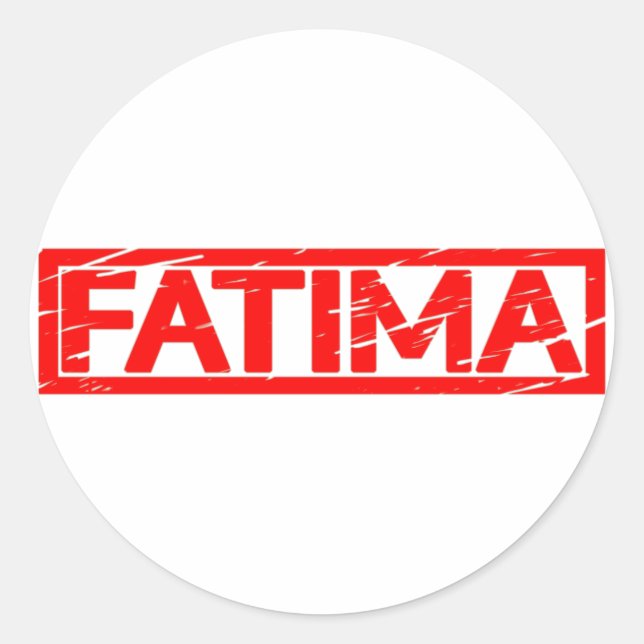 Fatima Frimärke Runt Klistermärke (Framsida)