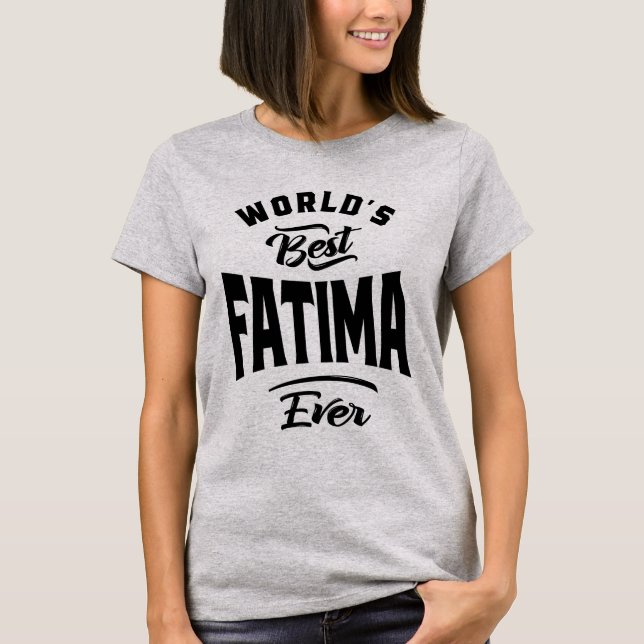 Fatima Personlig Namn Birthday Gift T Shirt (Framsida)