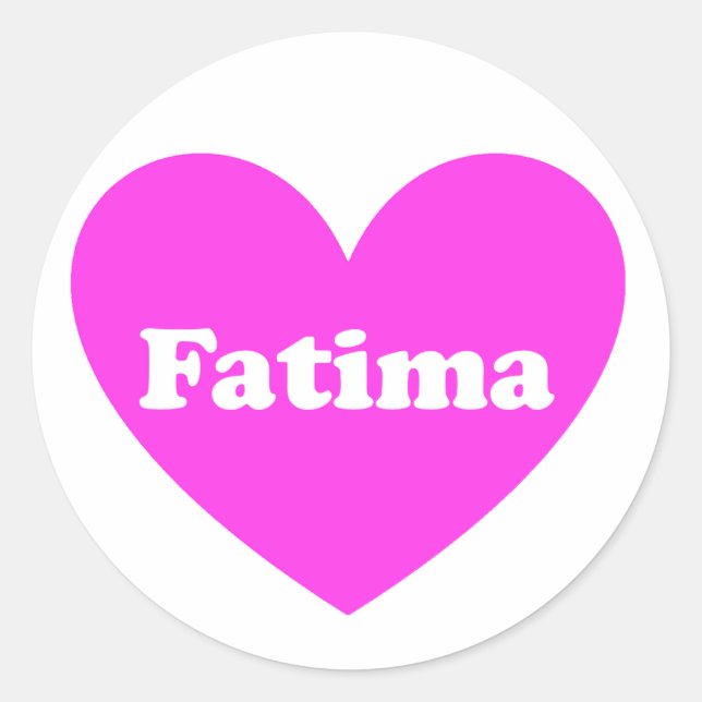 Fatima Runt Klistermärke (Framsida)