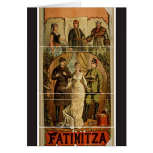 Fatinitza vintageteater hälsningskort