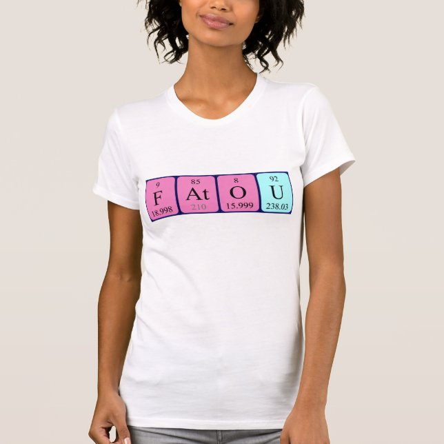 Fatou Periodiska bord namn-skjorta Tee Shirt (Framsida)