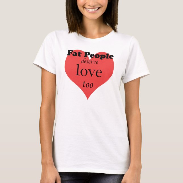 FatPeople-WhiteTshirt Tee Shirt (Framsida)