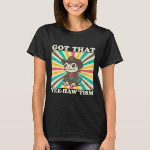 Fått den Yee-haw’tismen Rolig Retro Groda Autism T Shirt