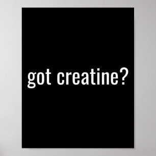 Fått kreatin Roligt kreatin Bodybuilding Poster
