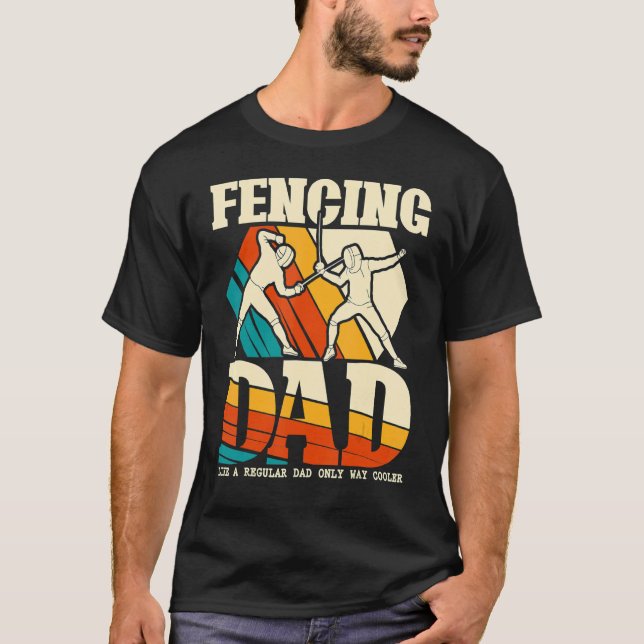 FAtt Pappa Sword Saber Epee Fencer Fars dag T Shirt (Framsida)