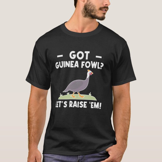 Fått pärlhöna kyckling fågel t shirt (Framsida)