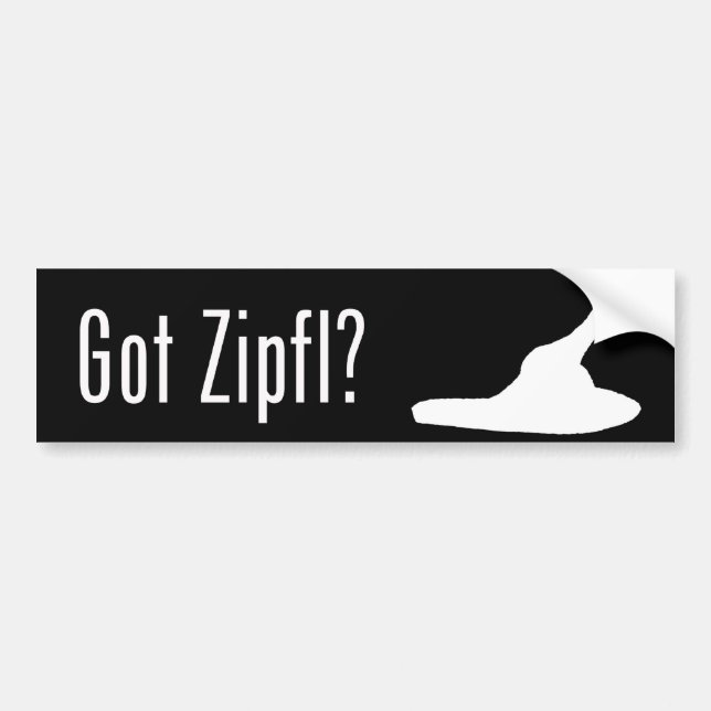 Fått Zipfl? Bildekal (Framsidan)