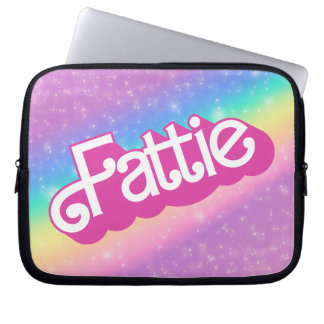 Fattie Plus Storlek Rainbow Retro 90's Nostalgia R Laptop Fodral