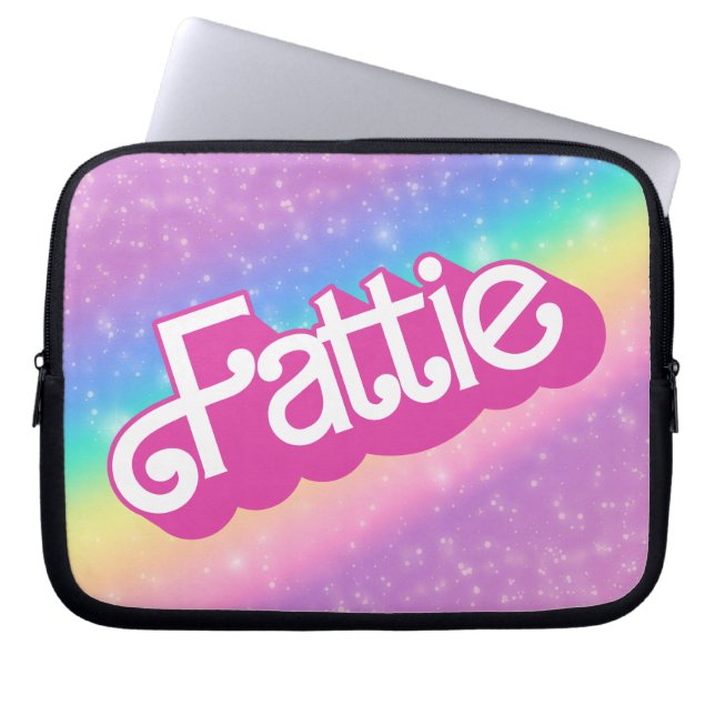 Fattie Plus Storlek Rainbow Retro 90's Nostalgia R Laptop Fodral (Framsidan)