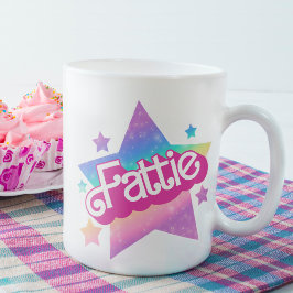Fattie Plus Storlek Rainbow Retro 90's Nostalgia S Kaffemugg