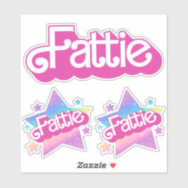 Fattie Plus Storlek Rainbow Retro 90's Nostalgia S Klistermärken