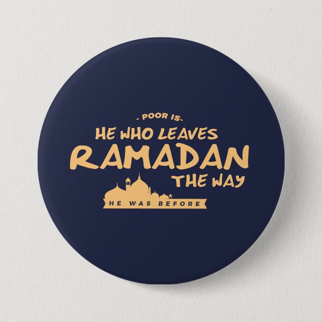Fattig är han som lämnar Ramadan Knapp (Framsida)