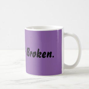 Fattig, inte bruten citationsteckenkaffemugg kaffemugg