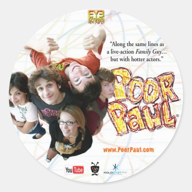 Fattig Paul klistermärke (Framsida)