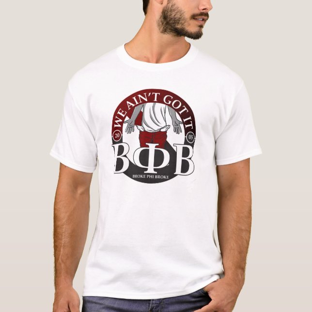 Fattig Phi Fattig T Shirt (Framsida)