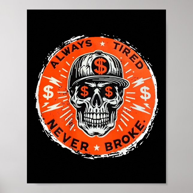 Fattig Skull med alltid måttet aldrig (bakåt) Poster (Framsidan)