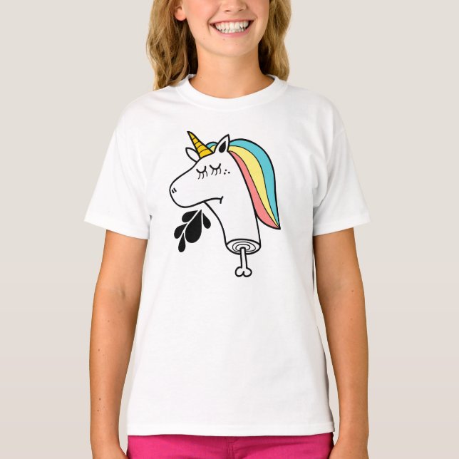 Fattig Unicorn T Shirt (Framsida)