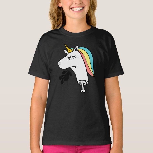 Fattig Unicorn T Shirt (Framsida)