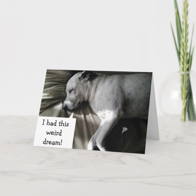 FATTIGARE HUND HADE EN NIGHTMARE: "DIN VÄNDE 30!" KORT (Framsida)