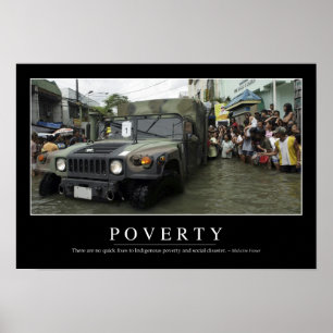 Fattigdom: Inspirera citationstecken 1 Poster