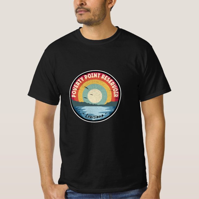 Fattigdom Point Reservoir Louisiana Scene T Shirt (Framsida)