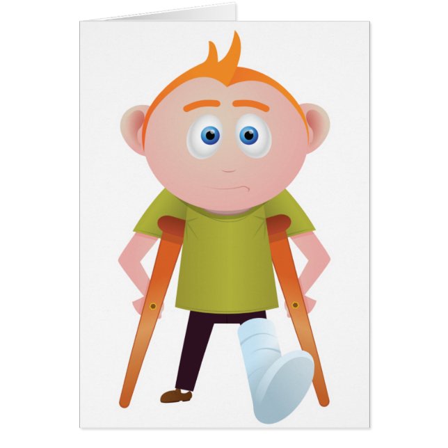 Fattigt lägga benen på ryggen hälsningskort (Framsidan)