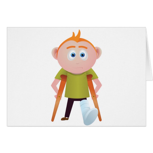 Fattigt lägga benen på ryggen hälsningskort (Framsidan Horizontal)