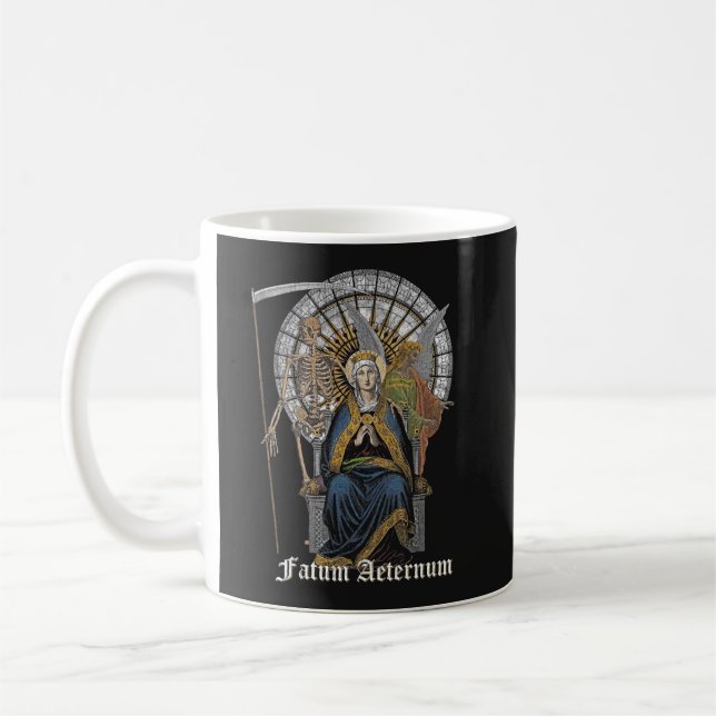 Fatum Aeternum - Gothic Design Kaffemugg (Vänster)