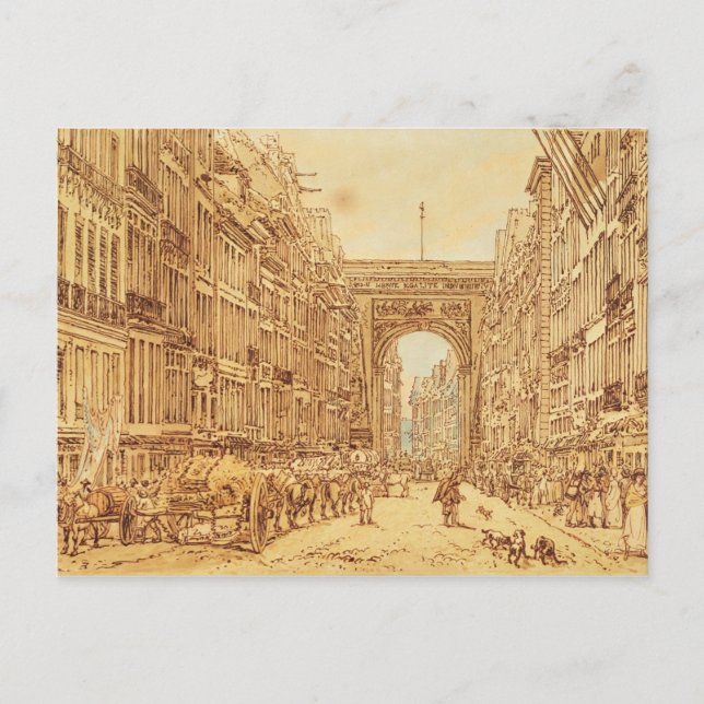 Faubourg och Porte Saint-Denis, 1801 Vykort (Framsida)