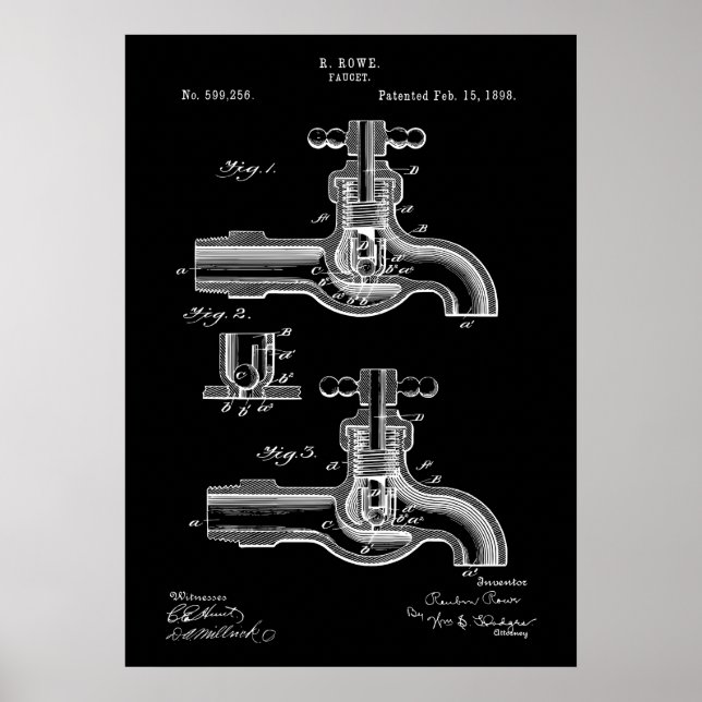 Faucet Patent Poster (Framsidan)