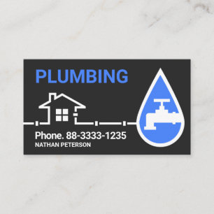 Faucet Vatten Drop Home Piping Visitkort