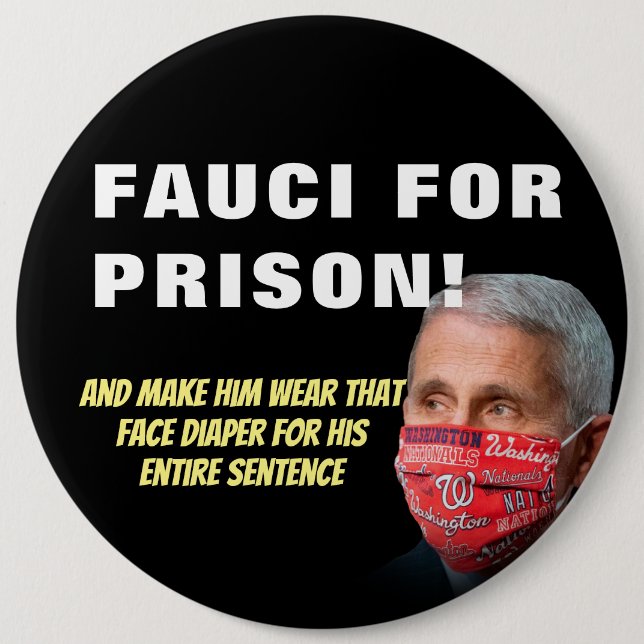 Fauci for Fison - Anti Anthony Fauci Button Knapp (Framsida)
