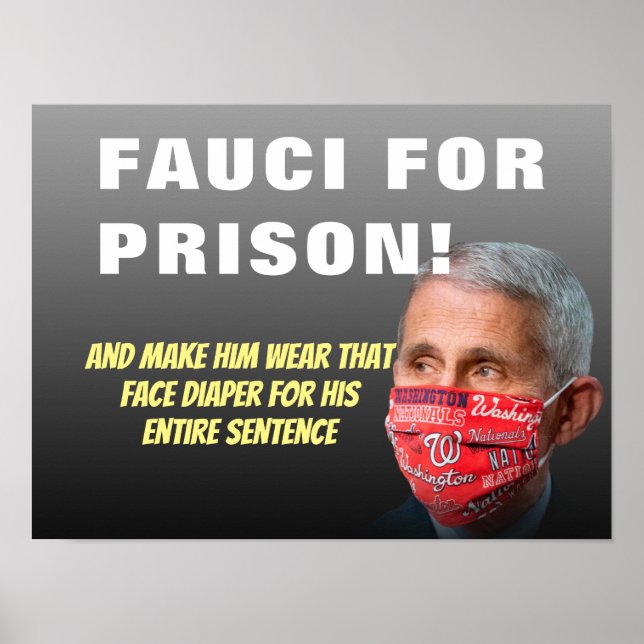 Fauci for Fison - Anti Anthony Fauci Poster (Framsidan)