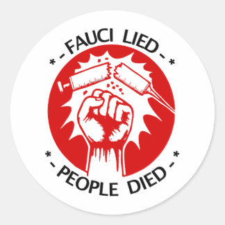 Fauci Ljugit Sticker Runt Klistermärke