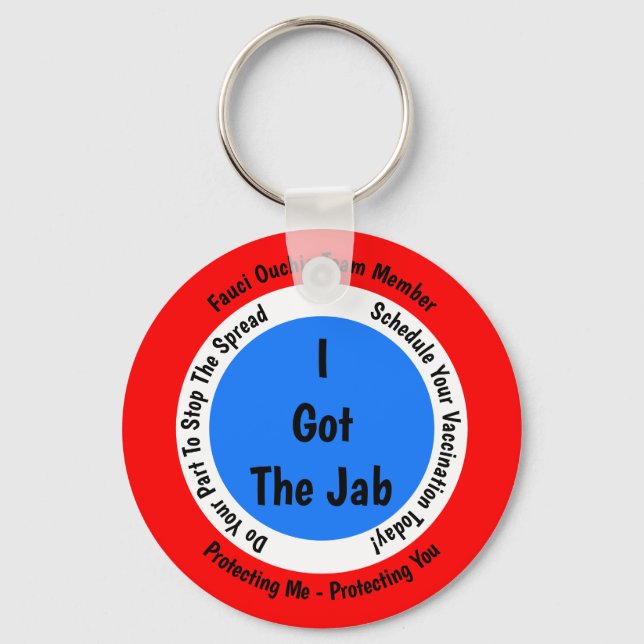 Fauci Ouchie Vaccination I Har Jab Nyckelring (Framsida)