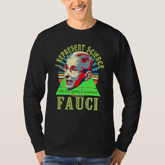 Fauci Representative Science Wizard Anti Liberal M T Shirt (Framsida)