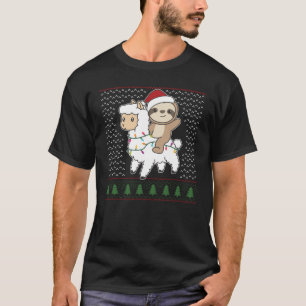 Fauler Lama jul, Ugly jul Animals T Shirt