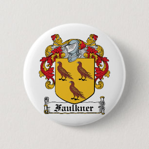 Faulkner familjvapensköld knapp