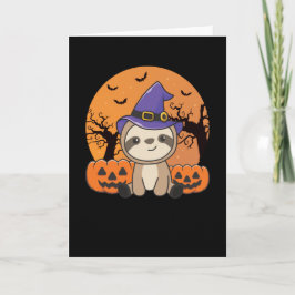 Fault Witch Pumpkin Sloths Happy halloween Kort