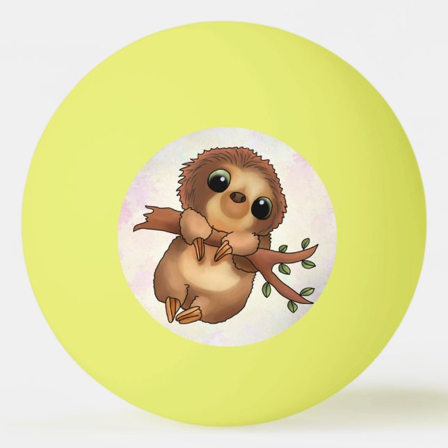 Faultier Tischtennisball Pingisboll (Framsidan)