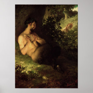 Faun och Nymph, 1868 Poster
