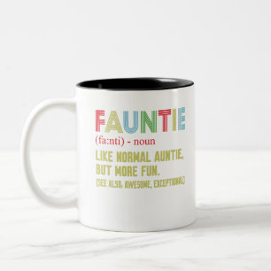 Fauntie Auntie Två-Tonad Mugg