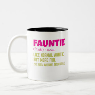 Fauntie Auntie Två-Tonad Mugg