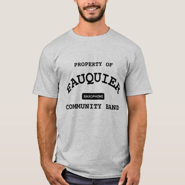Fauquier musikband -- SAXOFON Tee (Framsida)