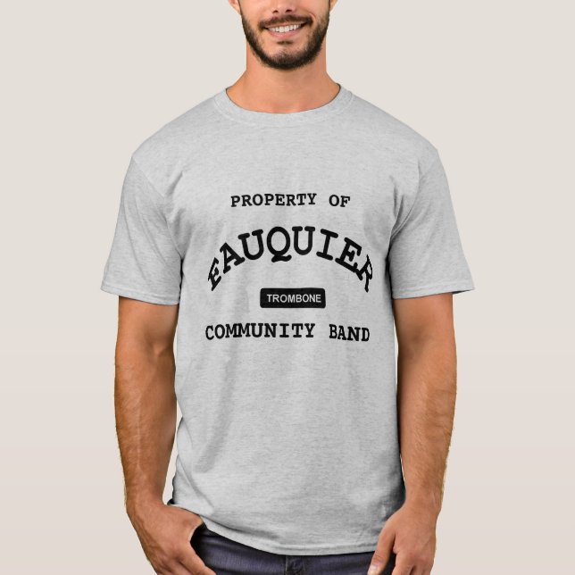 Fauquier musikband -- TROMBONE T Shirt (Framsida)
