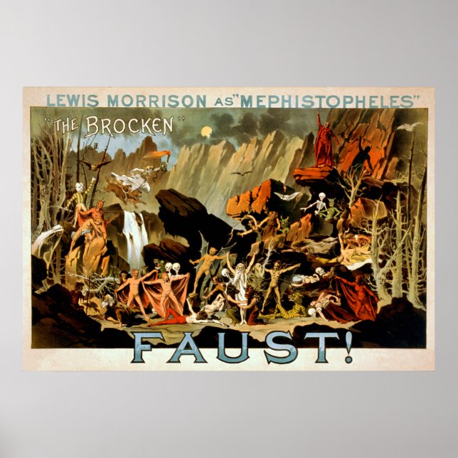Faust 1887 - Poster på teater (Framsidan)